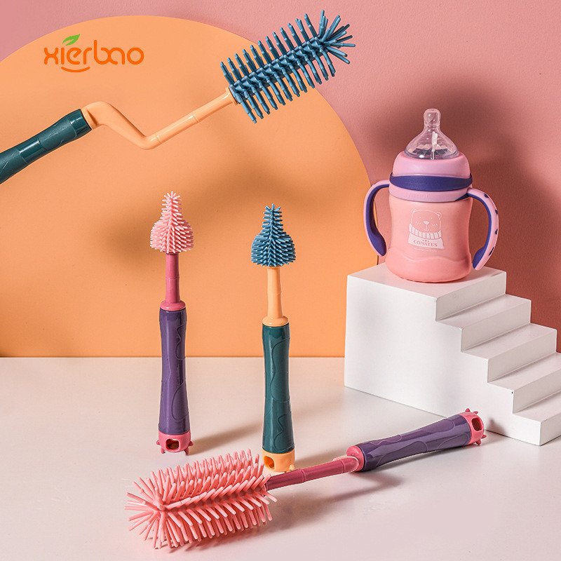 Rotary Silicone Bottle Brush Set By Xierbao 9357