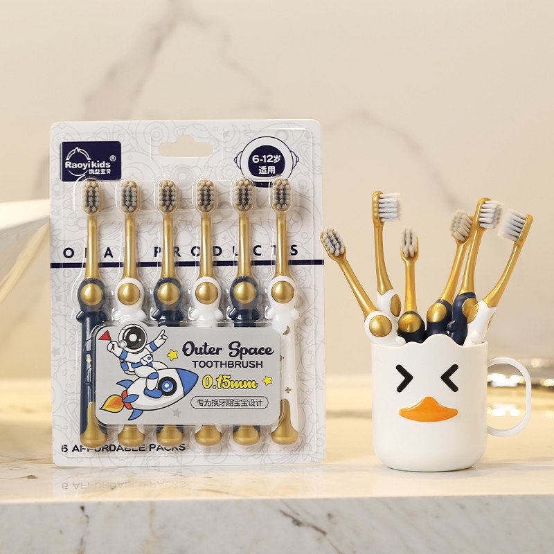 6Pcs Pack Children’s Toothbrush For 6-12Years Old R7791