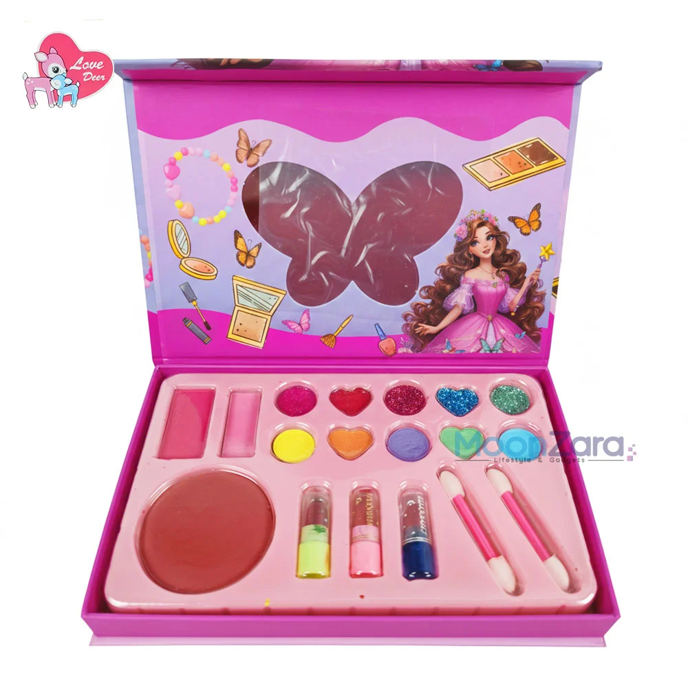 3 in 1 Kids Beauty Play Set – Makeup & Jewelry Gift Box (18 Items) | LD6332E