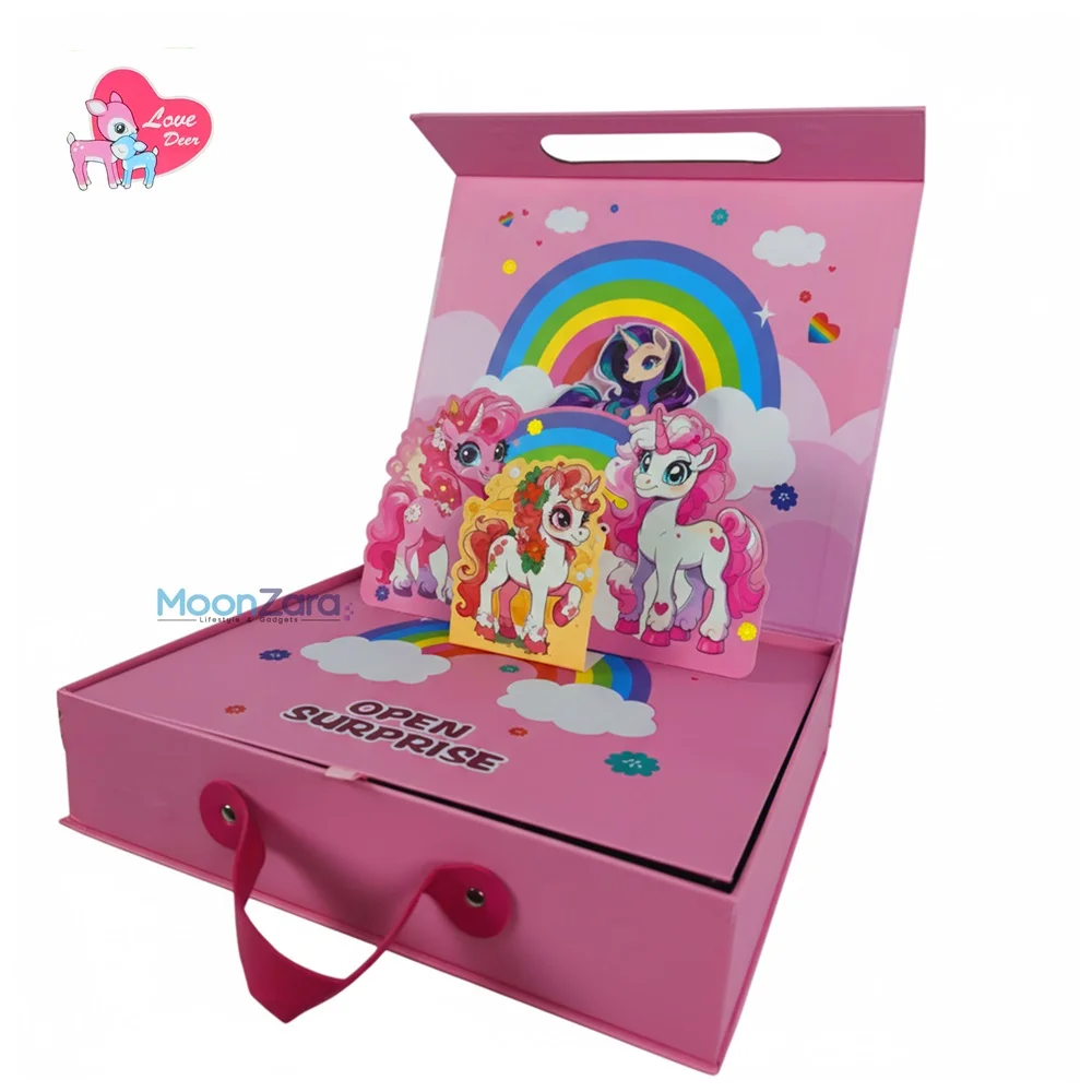 Baby Makeup Surprize Box Gift – 33-Piece Kids Makeup & Jewelry Play Set LD6063
