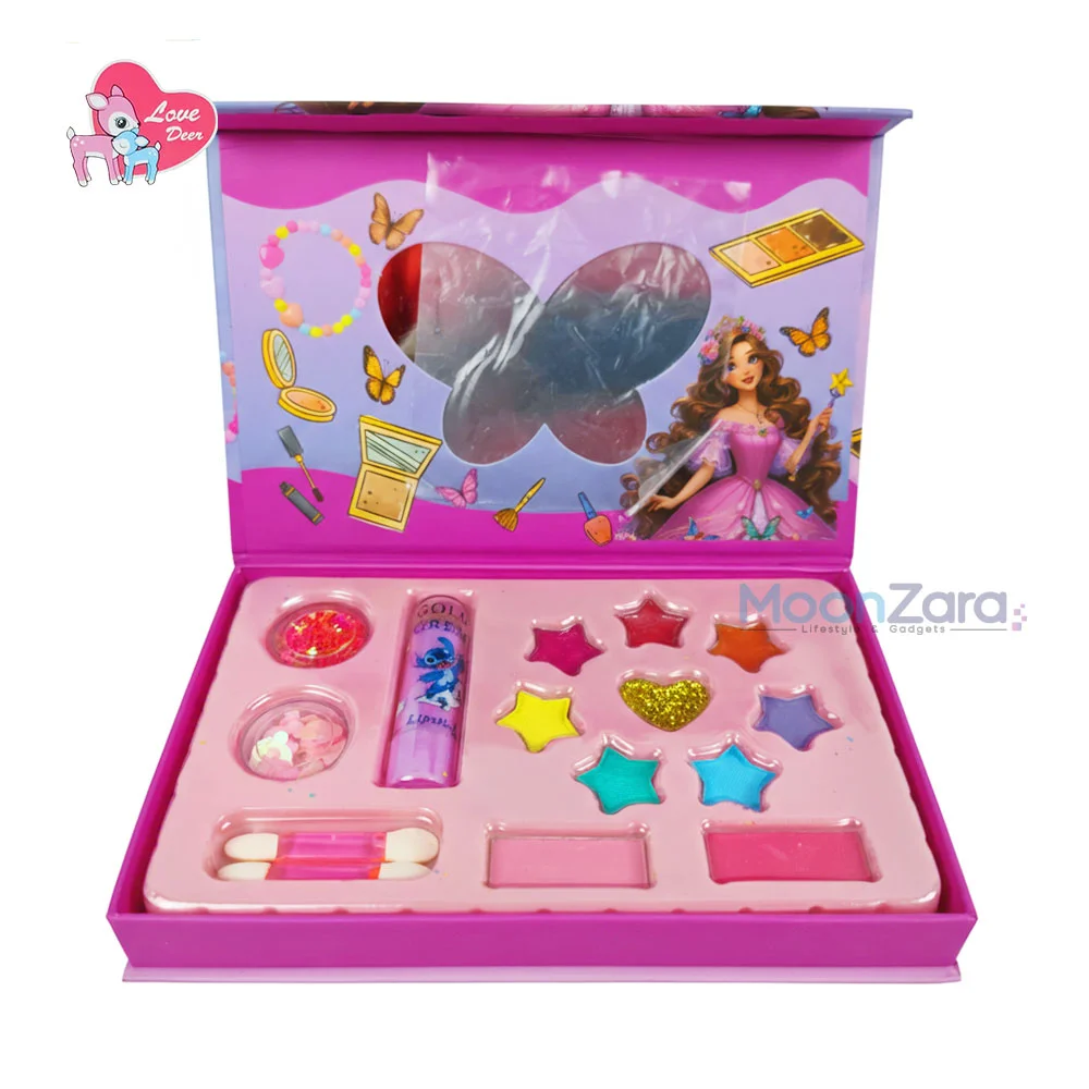3 in 1 Kids Beauty Play Set – Makeup & Jewelry Gift Box (15 Items) | LD6332D