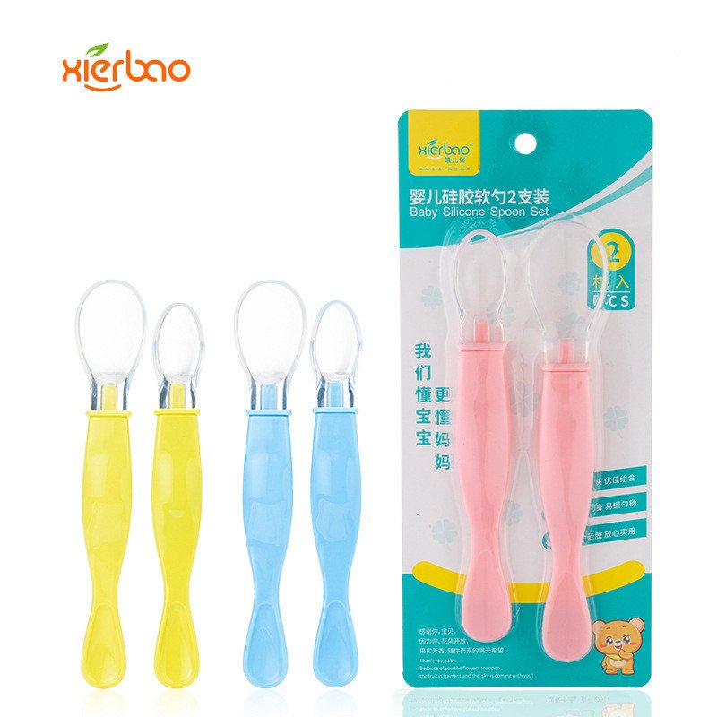Baby Silicone Spoon Set 2 By Xierbao 9188